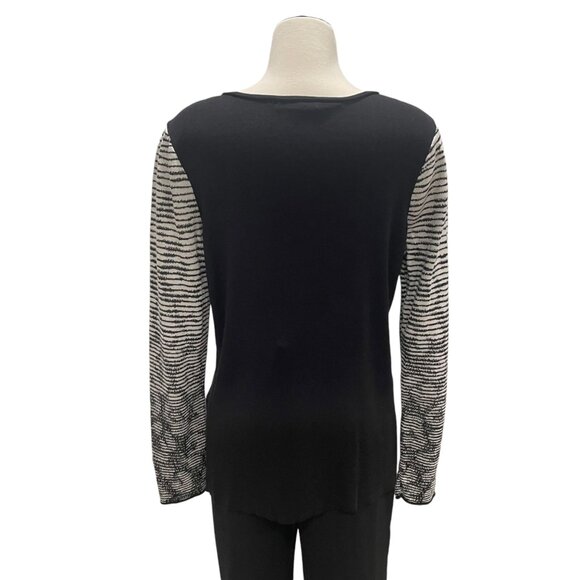 Zozo Womens XL Striped Long Sleeve Button Detail Sweater Casual Lightweight Fall - Picture 5 of 11